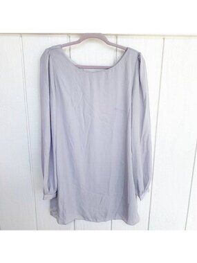 Lulus Perfect Situation Grey Long Sleeve Dress Women's Small S